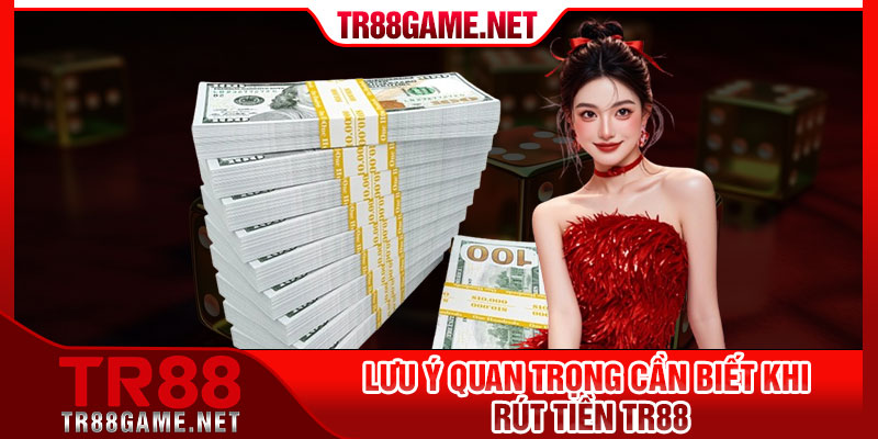 Lưu ý quan trọng cần biết khi rút tiền Tr88